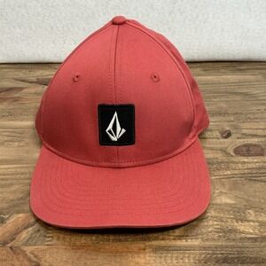 Volcom Flat Bill V‎ Square Adjustable Snapback Cap Hat Cayenne OSM